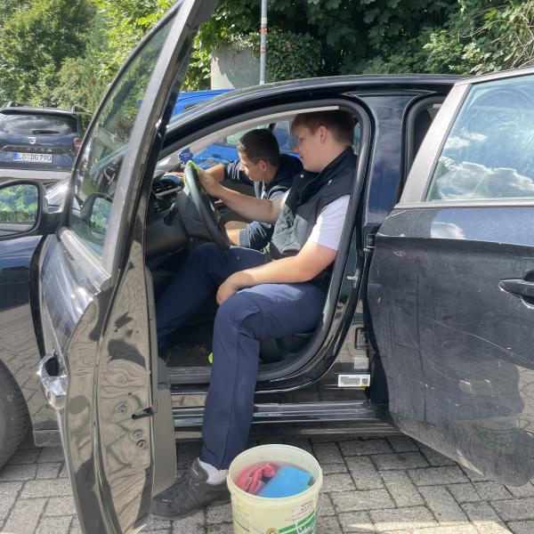 Autoinnenreinigungsaktion